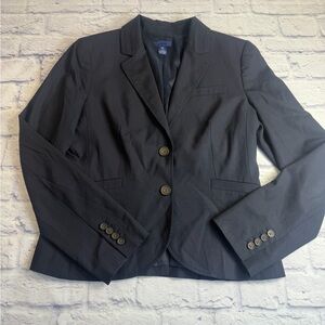 J. Crew Women's Navy Pinstripe Lightweight Wool Blazer. Fully Lined. Size 10.